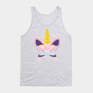 Cute Unicorn Girl Tank Top